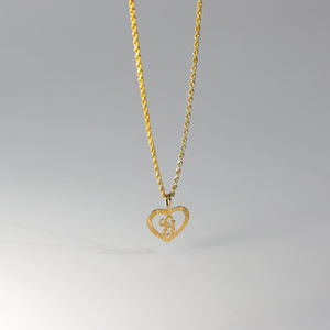 Gold Heart-Shaped Letter G Pendant | A-Z Pendants - Charlie & Co. Jewelry