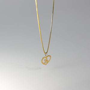 Gold Heart-Shaped Letter L Pendant | A-Z Pendants - Charlie & Co. Jewelry