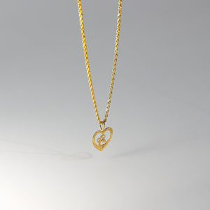 Gold Heart-Shaped Letter C Pendant | A-Z Pendants - Charlie & Co. Jewelry
