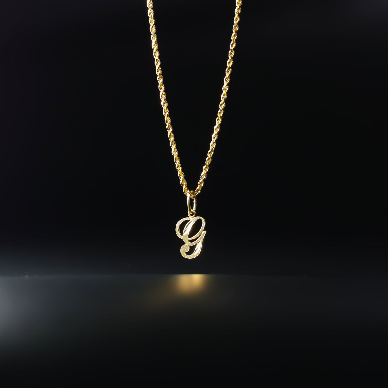 Gold Pearl Studded G Initial Chain Necklace – www.pipabella.com