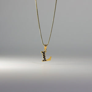 Gold Bold Letter L Pendant | A-Z Pendants - Charlie & Co. Jewelry