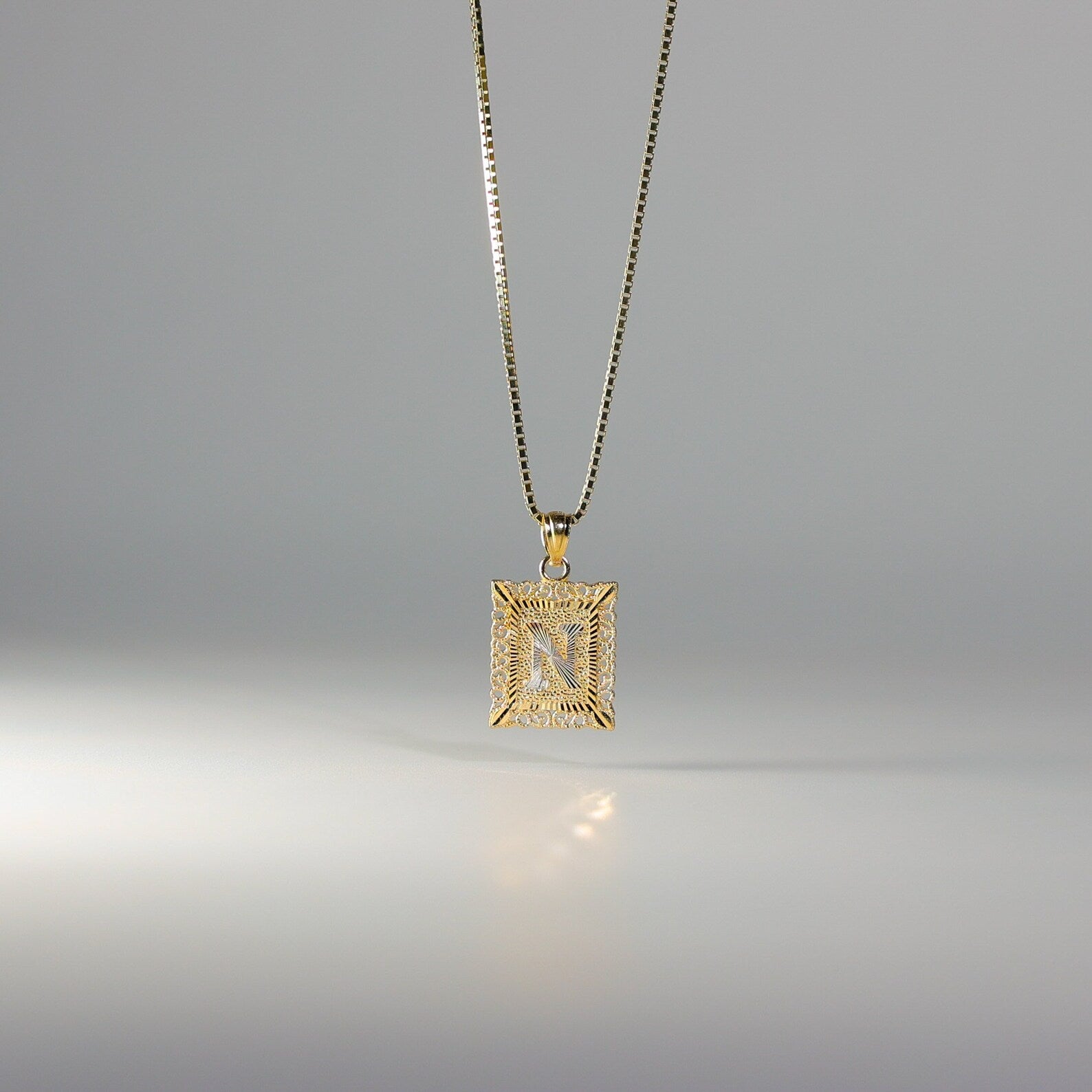 Gold Letter N Pendants | A-Z Gold Pendants - Charlie & Co. Jewelry