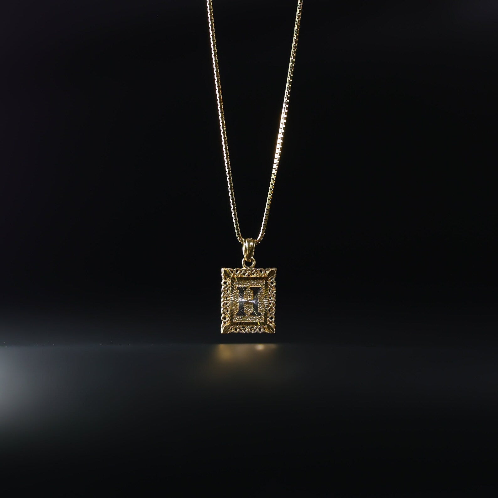 Gold Letter H Pendants | A-Z Gold Pendants - Charlie & Co. Jewelry