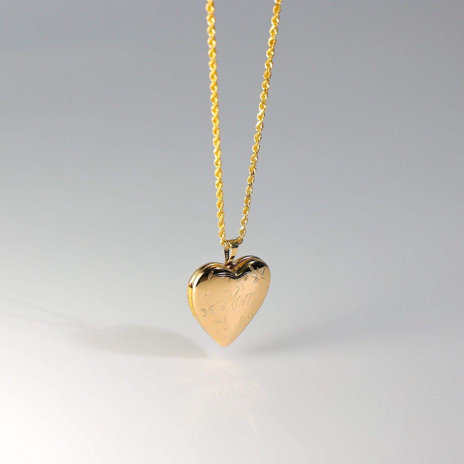 Gold Heart Locket Pendant Model-2027 - Charlie & Co. Jewelry