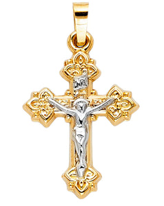 Gold Crucifix Cross Pendant Model-0873 - Charlie & Co. Jewelry