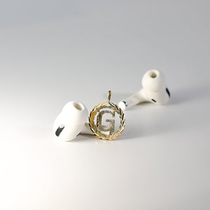 Gold Wreath G Initial Pendant | A-Z Pendants - Charlie & Co. Jewelry