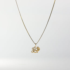 Gold Angel Letter L Pendant | A-Z Pendants - Charlie & Co. Jewelry