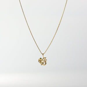 Gold Angel Letter I Pendant | A-Z Pendants - Charlie & Co. Jewelry