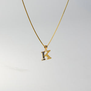 Gold Bold Letter K Pendant | A-Z Pendants - Charlie & Co. Jewelry