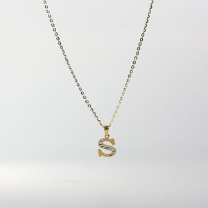 Gold Bold Letter S Pendant | A-Z Pendants - Charlie & Co. Jewelry