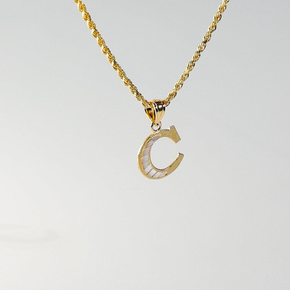 Gold Bold Letter C Pendant | A-Z Pendants - Charlie & Co. Jewelry