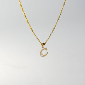 Gold Bold Letter C Pendant | A-Z Pendants - Charlie & Co. Jewelry