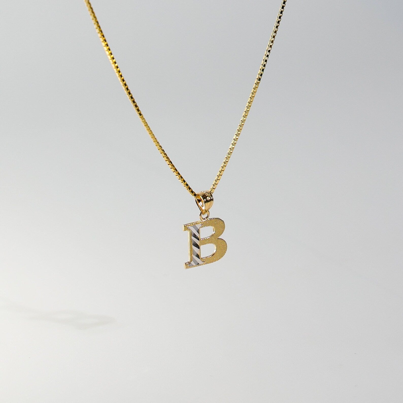 Gold Bold Letter B Pendant | A-Z Pendants - Charlie & Co. Jewelry