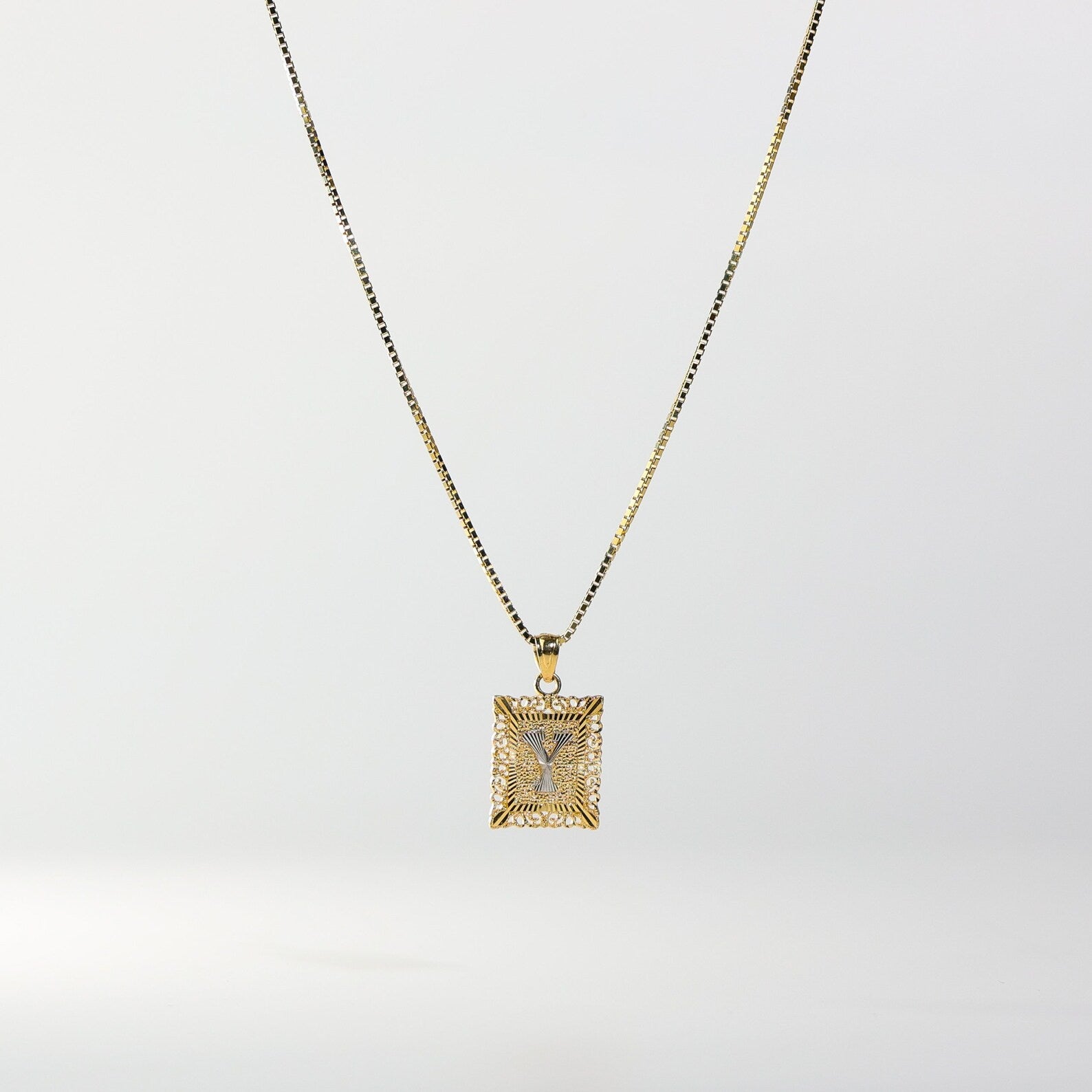 Gold Letter Y Pendants | A-Z Gold Pendants - Charlie & Co. Jewelry