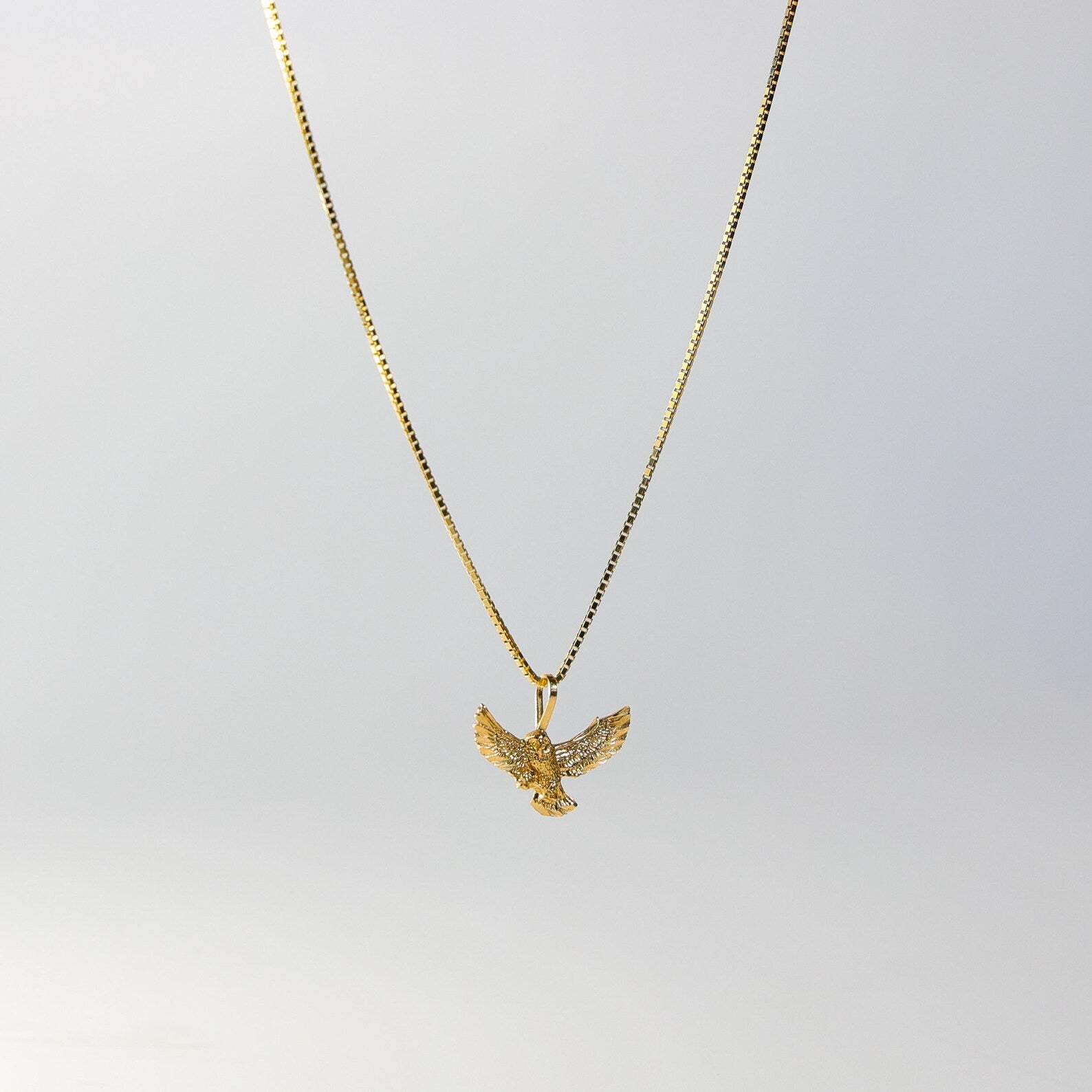 Gold Flying Owl Pendant Model-2349 - Charlie & Co. Jewelry