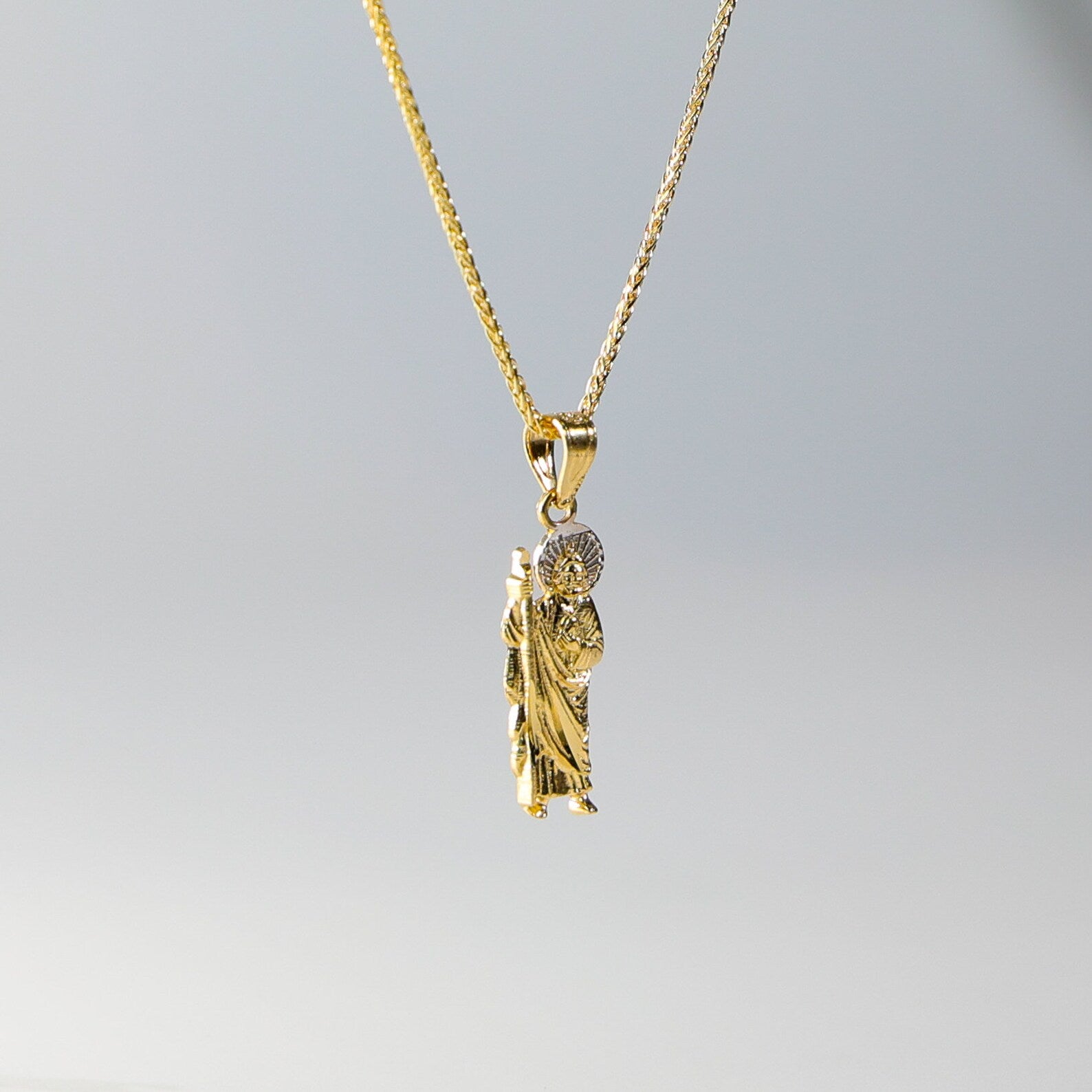 Gold Jesus Pendant Two-Tones Model-102 - Charlie & Co. Jewelry