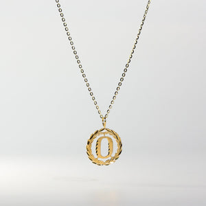 Gold Wreath O Initial Pendant | A-Z Pendants - Charlie & Co. Jewelry