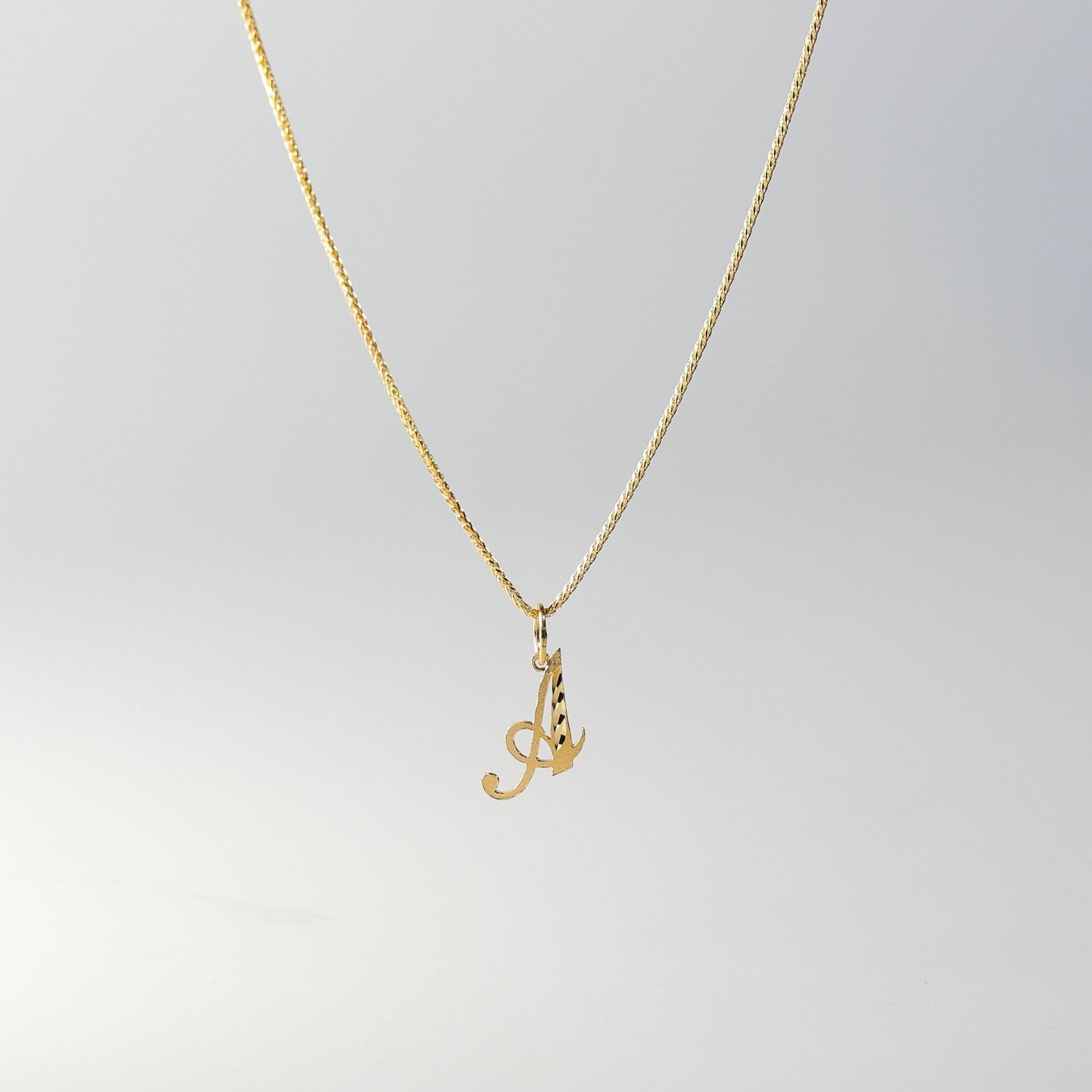 Calligraphy initial outlet necklace