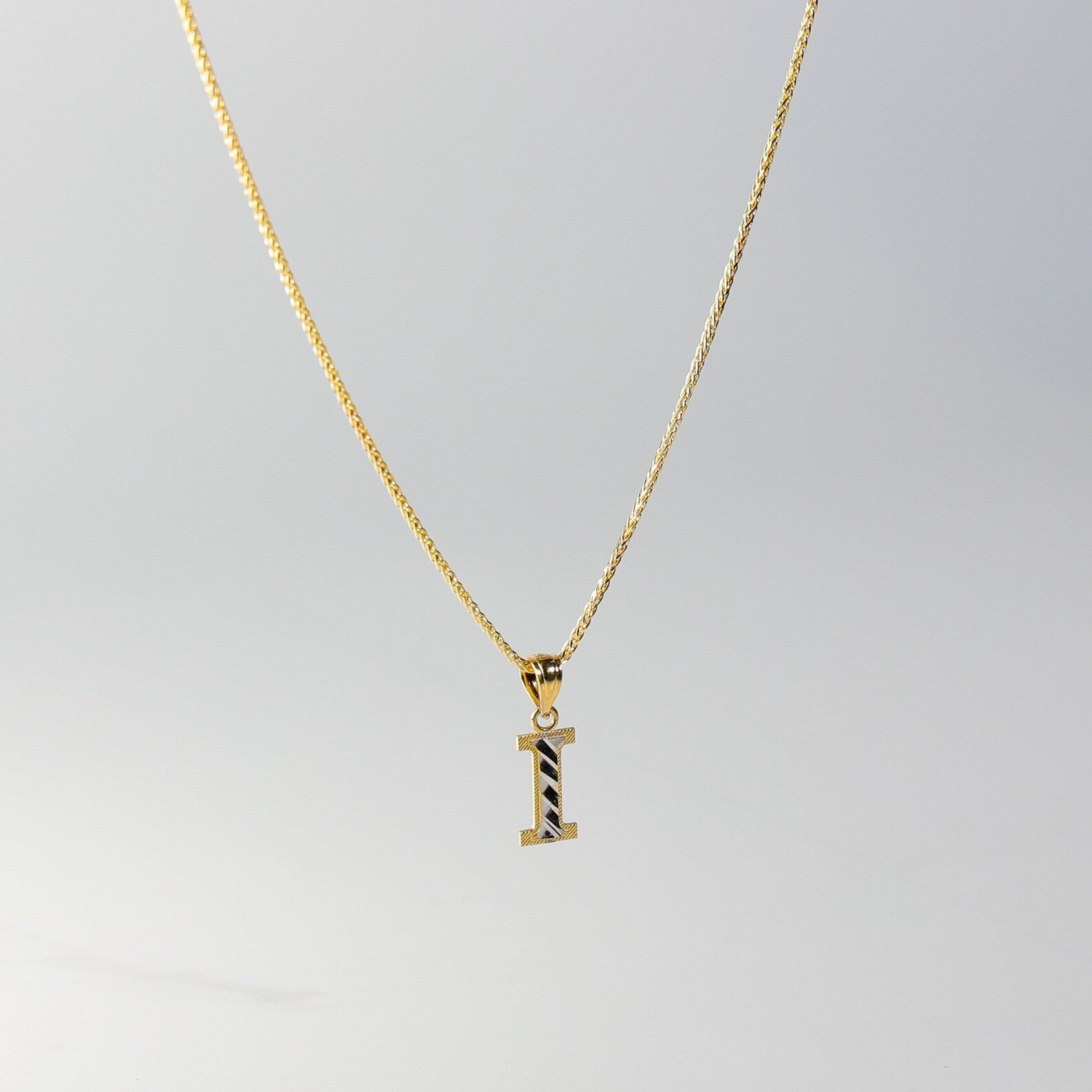 Gold Bold Letter I Pendant | A-Z Pendants - Charlie & Co. Jewelry