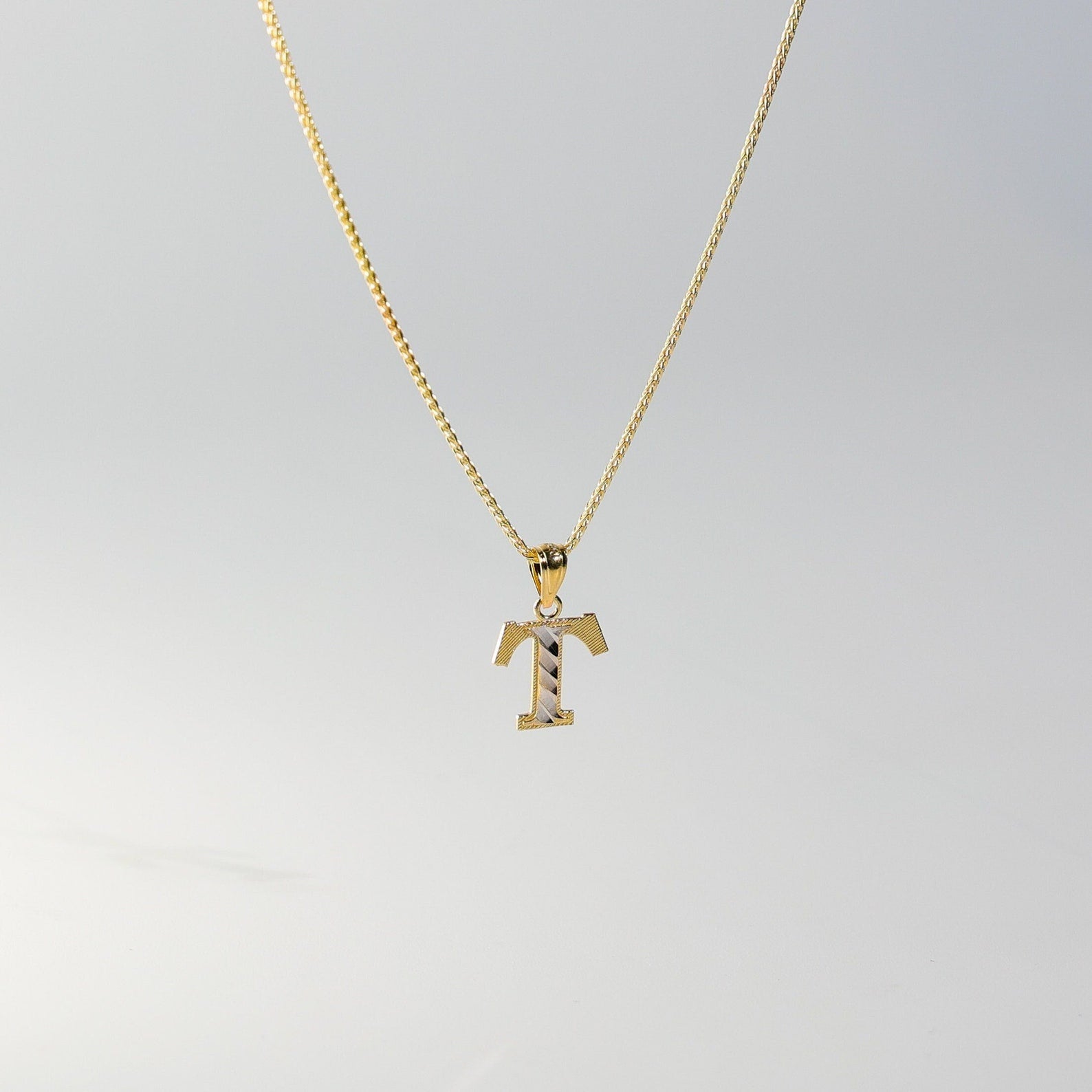 Gold Bold Letter T Pendant | A-Z Pendants - Charlie & Co. Jewelry