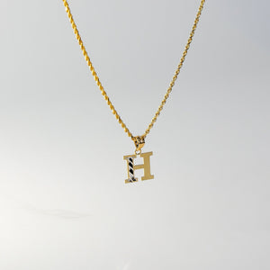 Gold Bold Letter H Pendant | A-Z Pendants - Charlie & Co. Jewelry