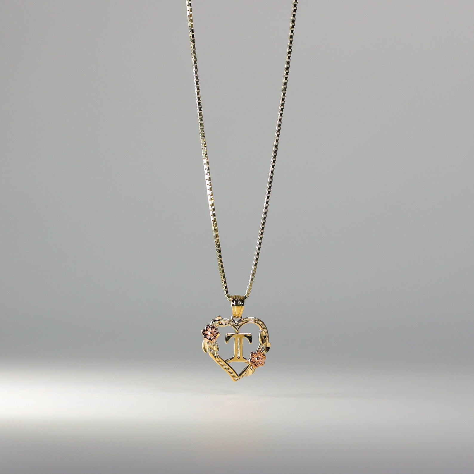 14K GOLD HEART TOGGLE NECKLACE