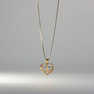 Gold Heart Initial T Pendant | A-Z Pendants - Charlie & Co. Jewelry