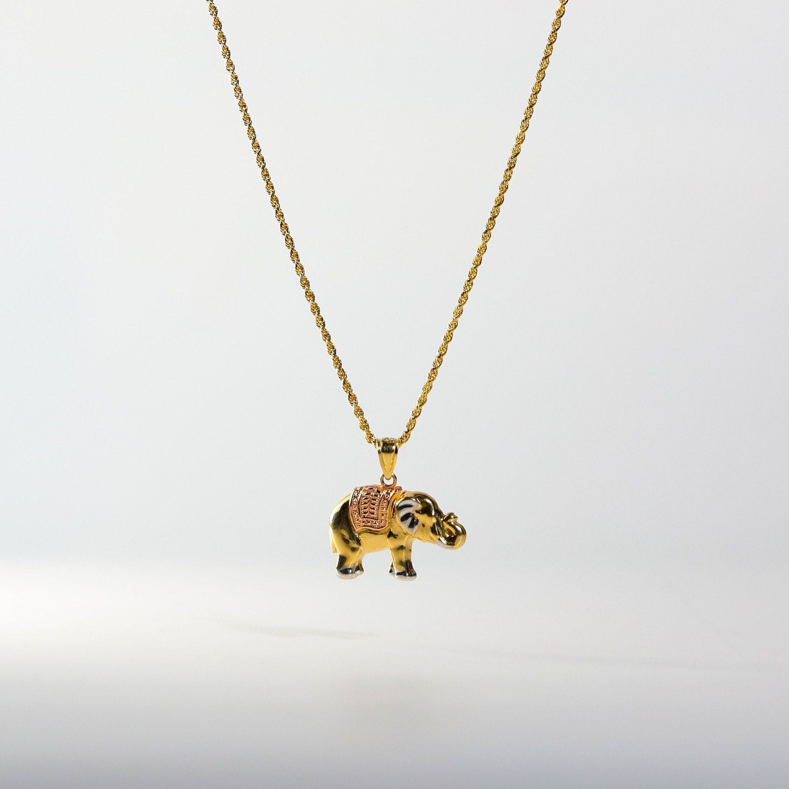 Solid Gold Happy Elephant Pendant - Charlie & Co. Jewelry