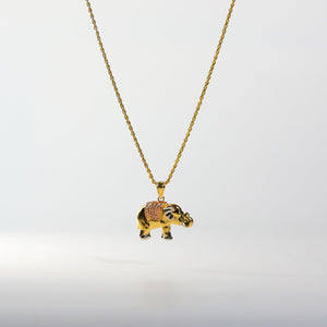 Solid Gold Happy Elephant Pendant - Charlie & Co. Jewelry