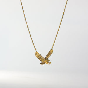 Gold Hunting Eagle Pendant Model-1594 - Charlie & Co. Jewelry
