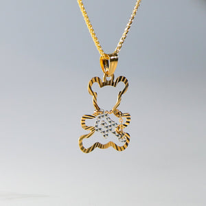 Gold Teddy Bear with Guitar Pendant Model-797 - Charlie & Co. Jewelry