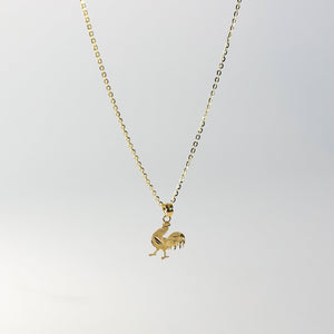 Lucky Rooster Solid Gold Pendant - Charlie & Co. Jewelry