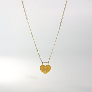 Gold Te Amo Heart Pendant Two-Piece Model-1807 - Charlie & Co. Jewelry