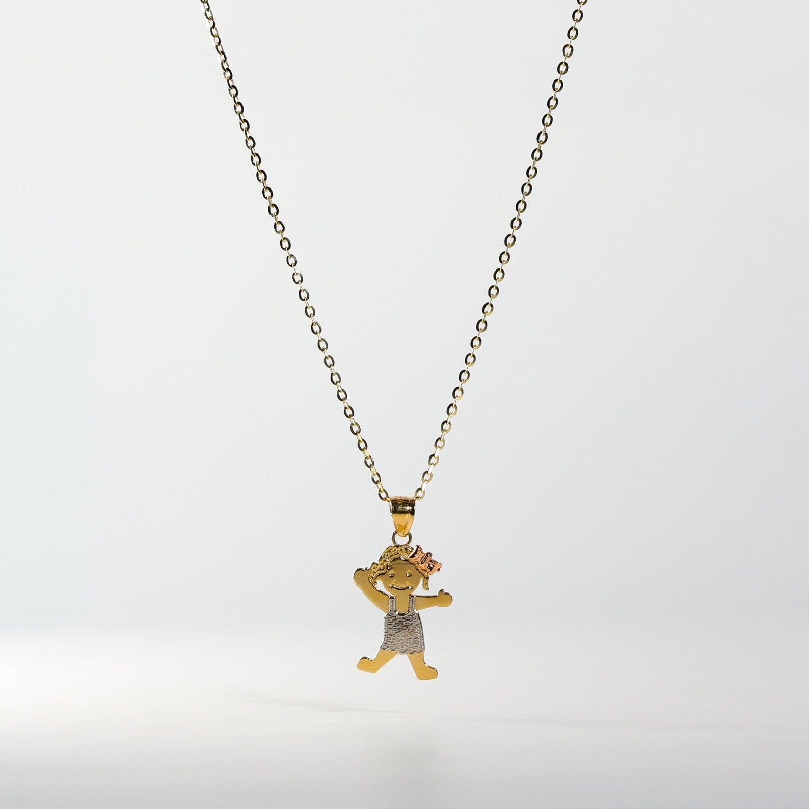 Gold Happy Girl Pendant Model-2007 - Charlie & Co. Jewelry