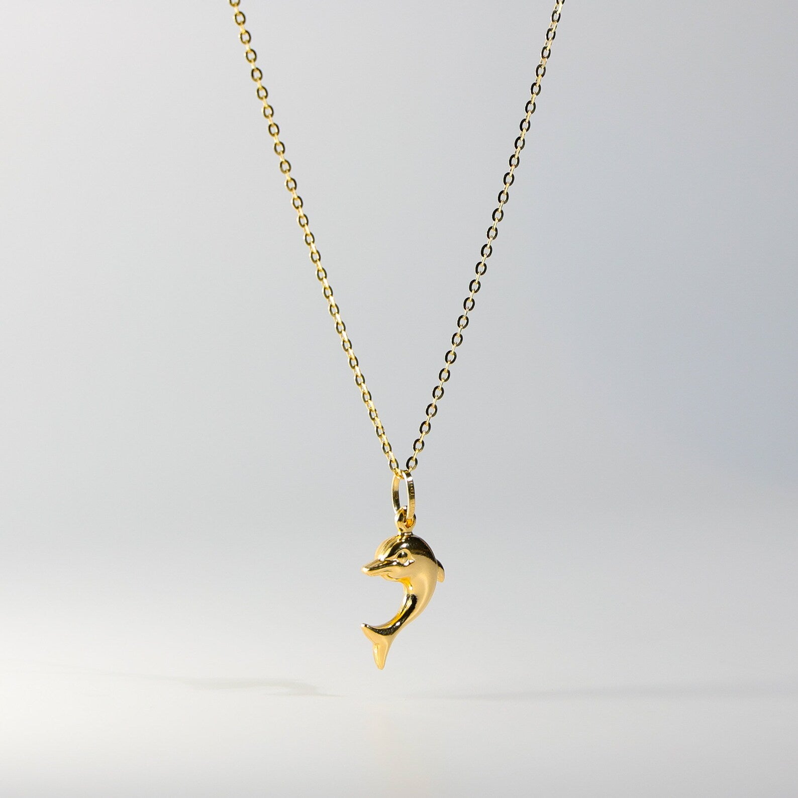 Gold Dolphin Pendant Model-484 - Charlie & Co. Jewelry