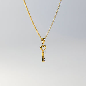 Gold Key To My Heart Pendant Model-468 - Charlie & Co. Jewelry