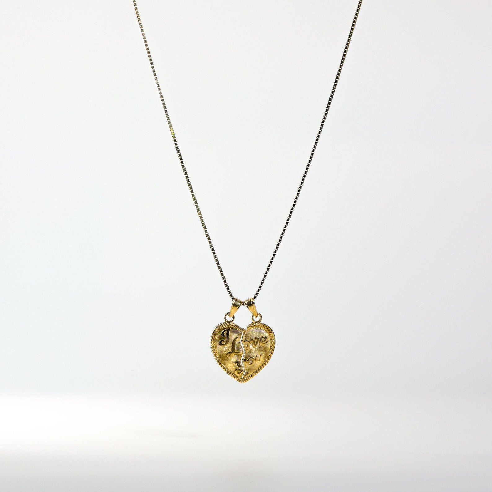 Gold I Love You Two Piece Pendant - Charlie & Co. Jewelry