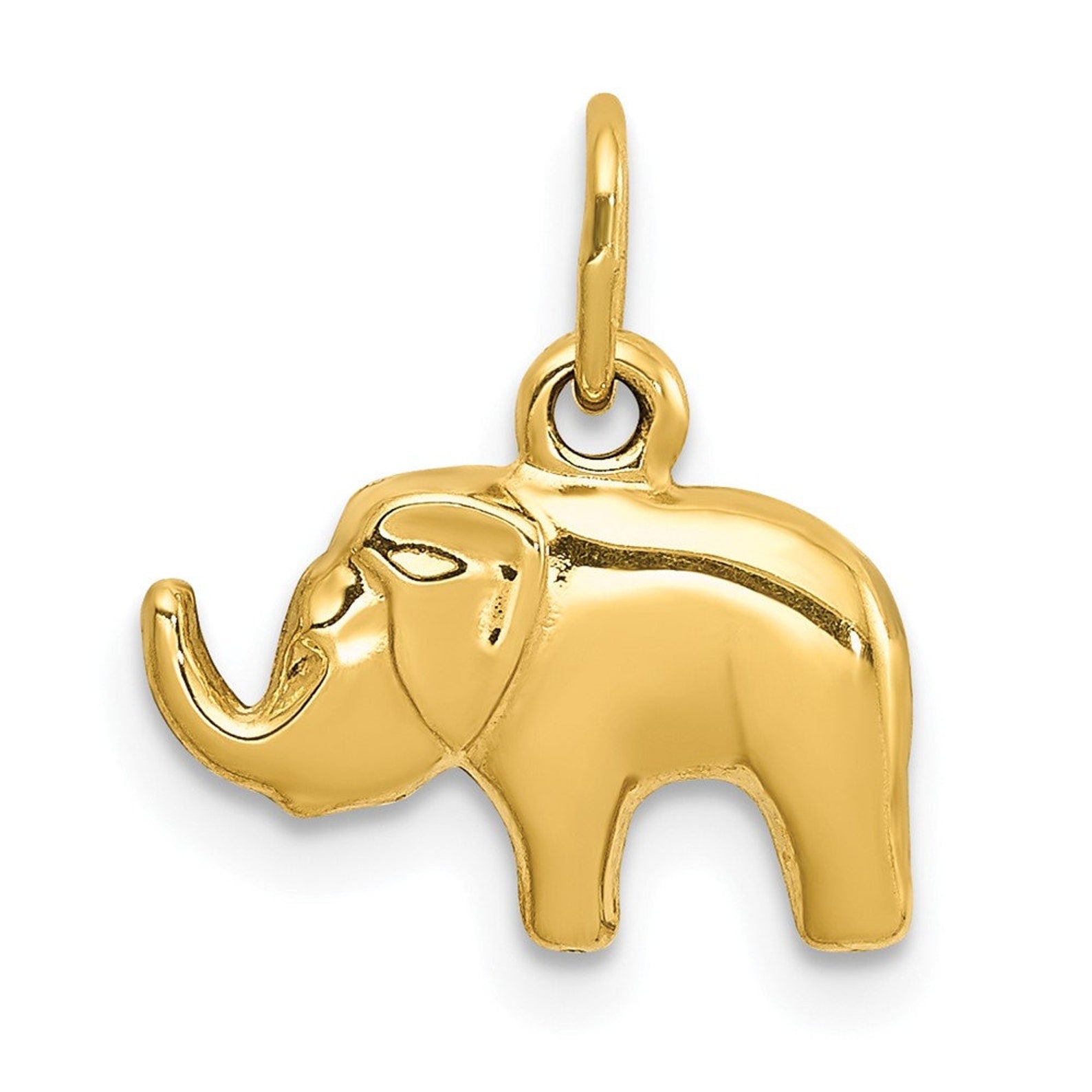 Gold Elephant Pendant - Charlie & Co. Jewelry