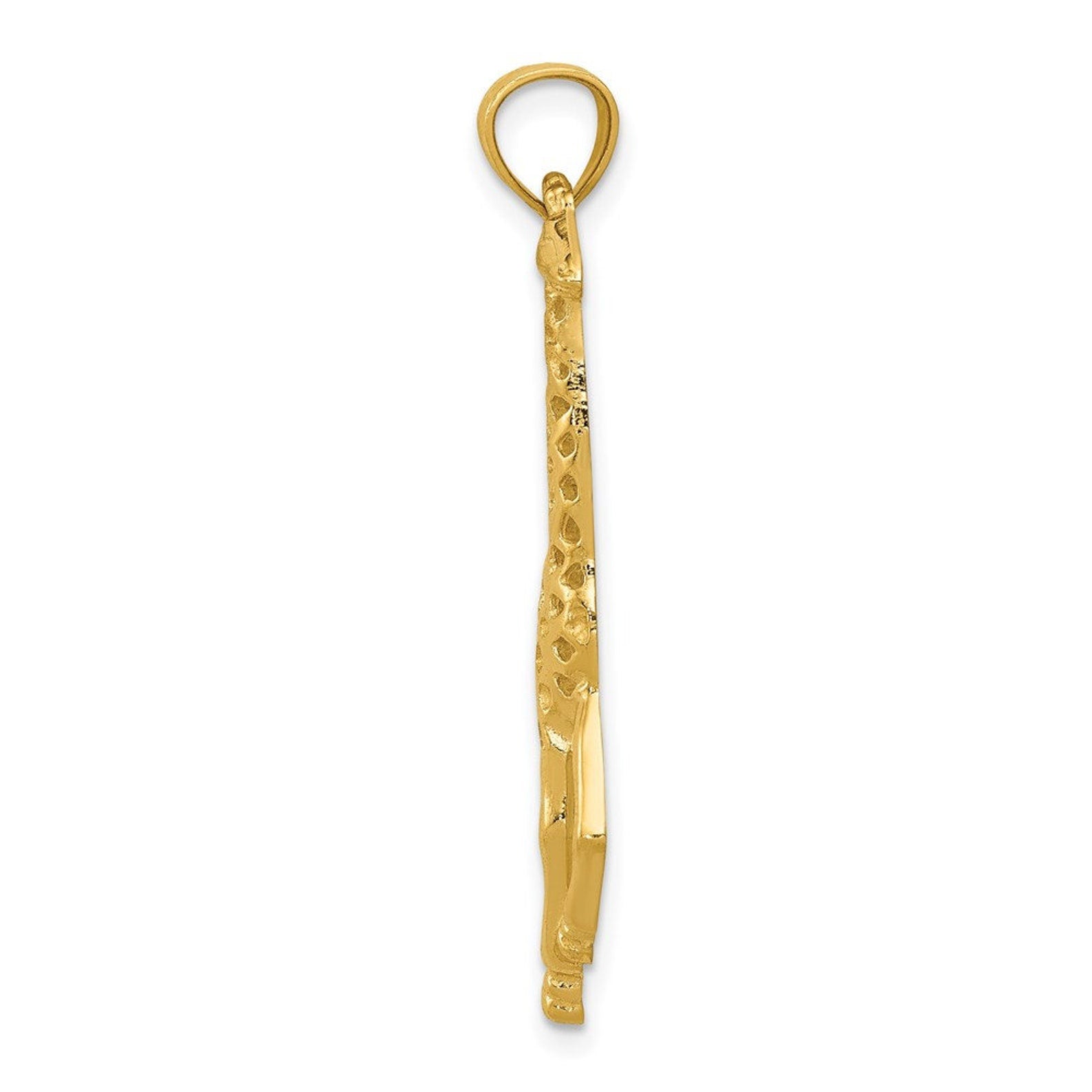 Gold Giraffe Pendant Model-C3530 - Charlie & Co. Jewelry