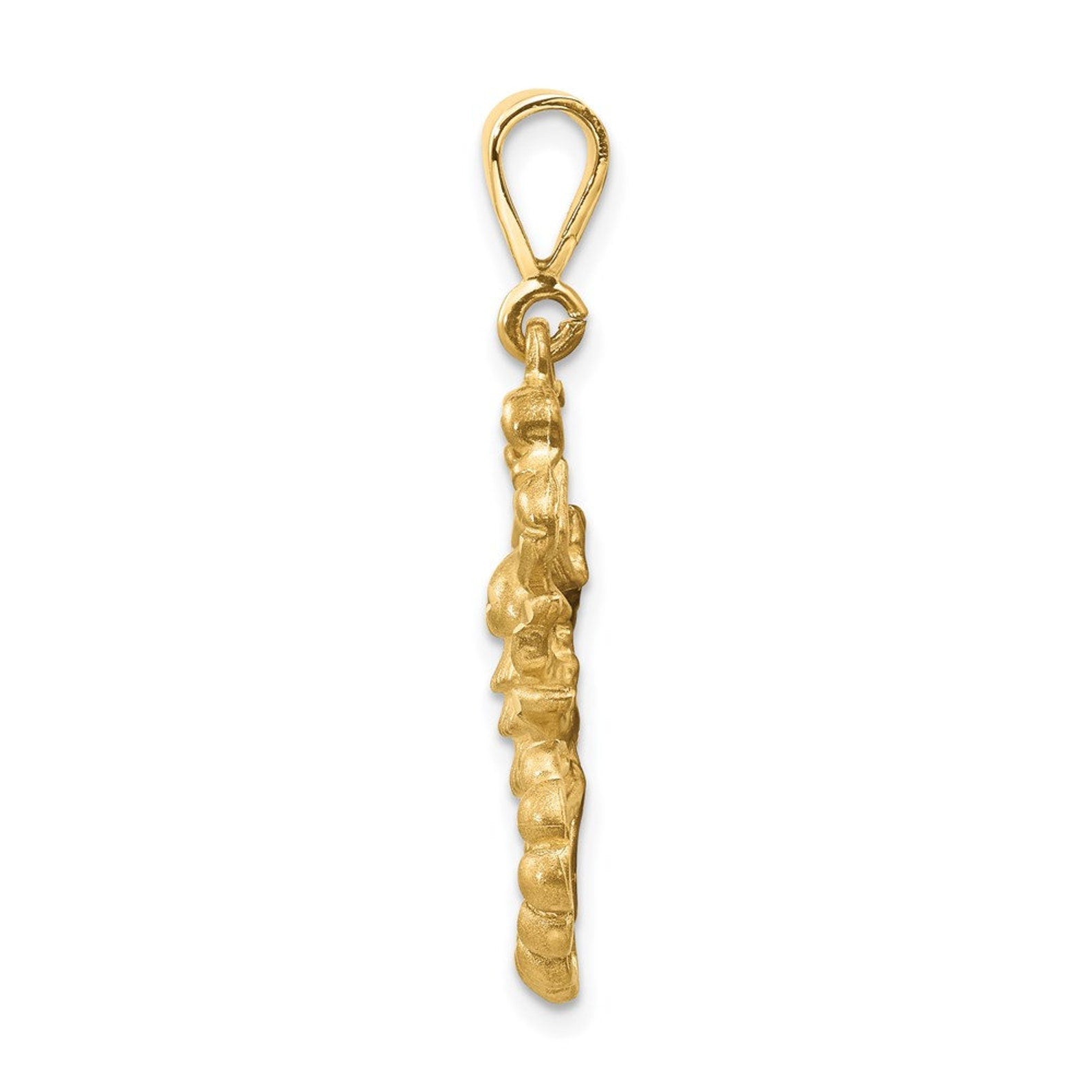 Gold Large Diamond-Cut Scorpion Zodiac Charm - Charlie & Co. Jewelry