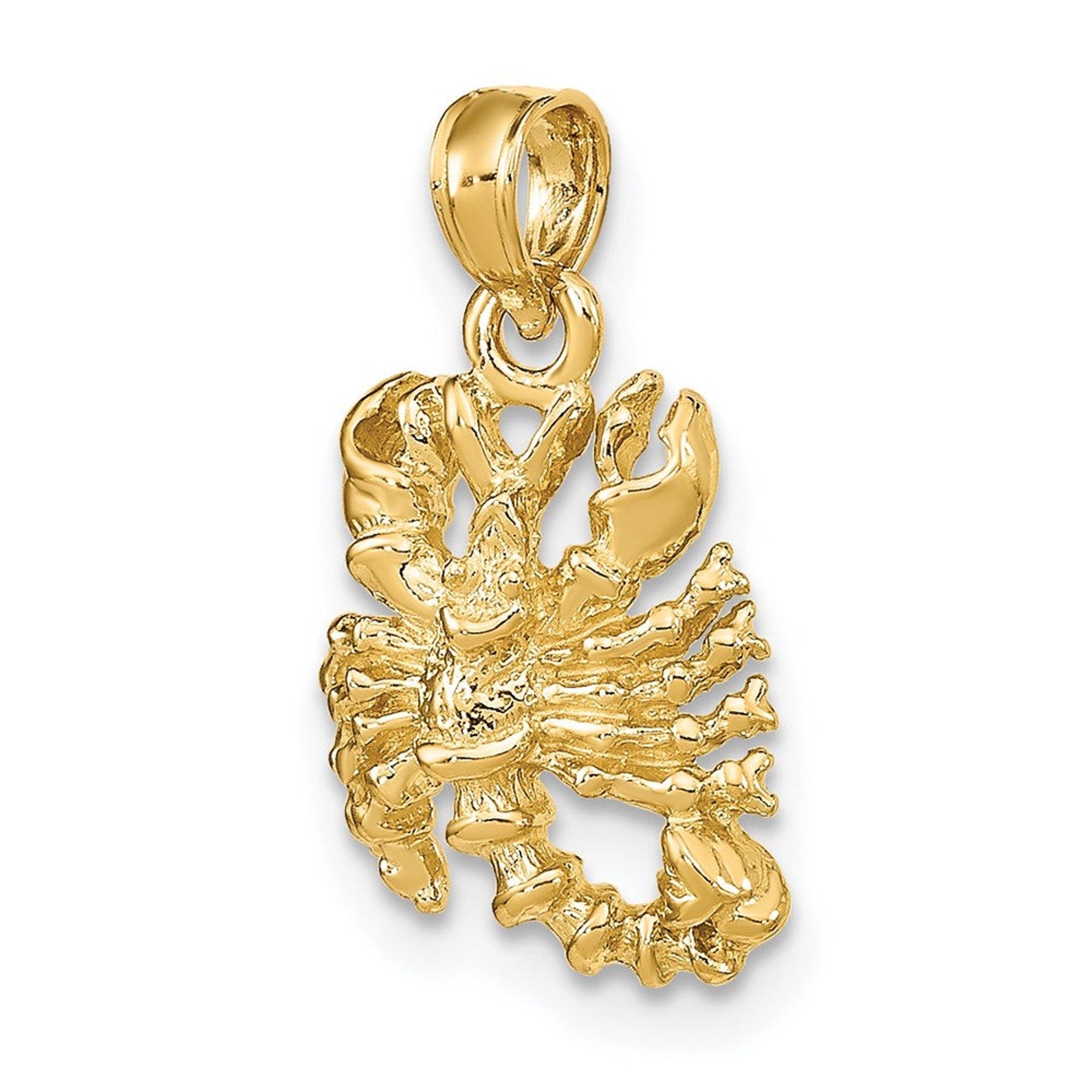 Gold Small 3D Scorpion Pendant - Charlie & Co. Jewelry