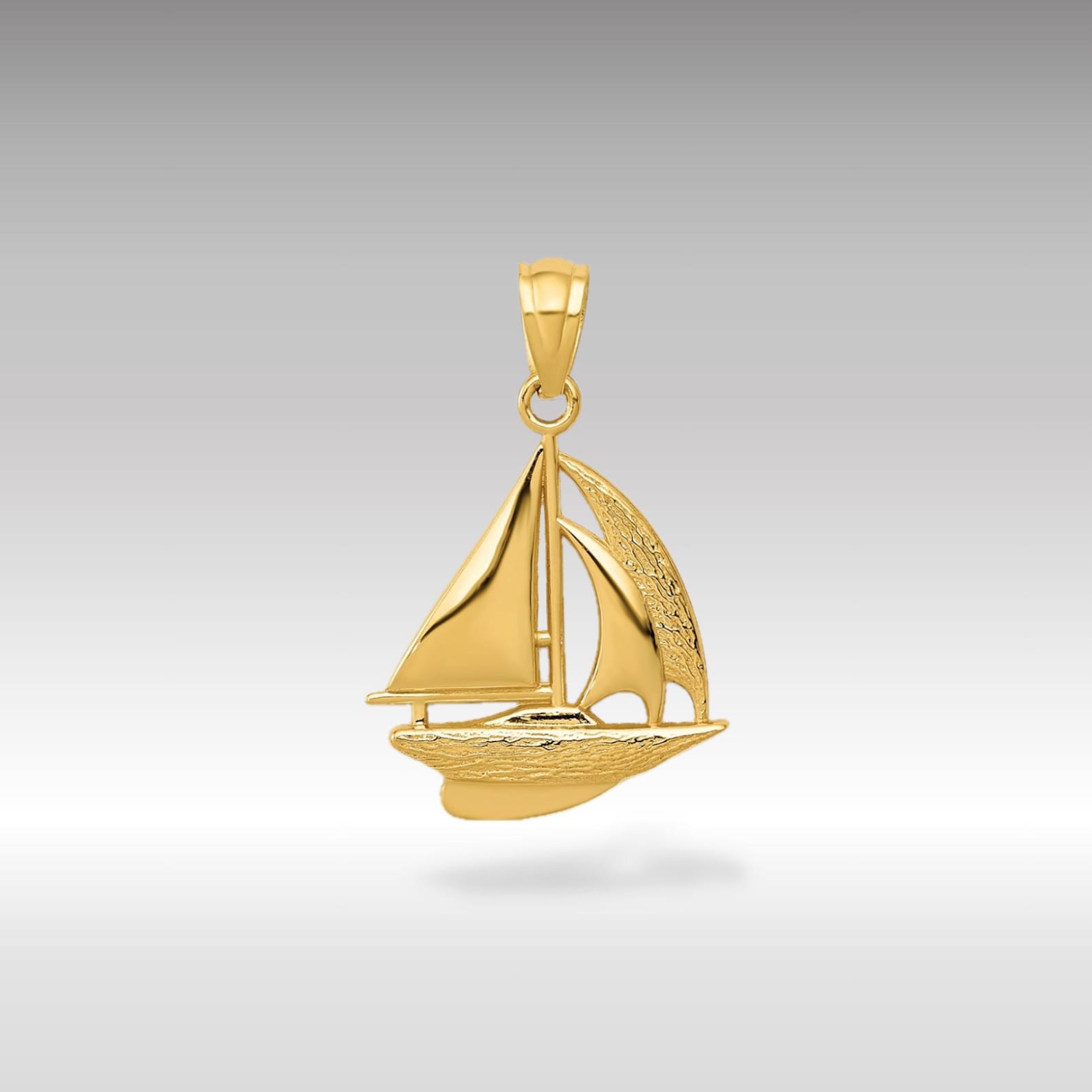 Gold Sailboat Pendant - Charlie & Co. Jewelry