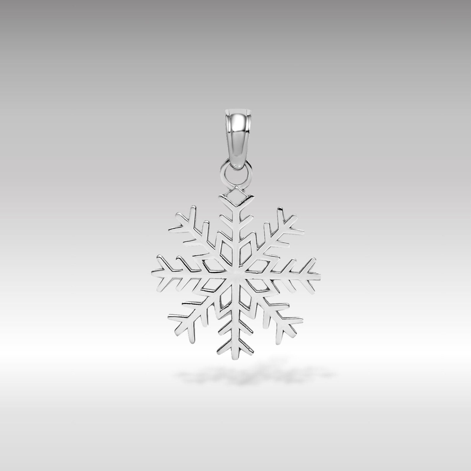 White Gold Snowflake Charm Model-C3062W - Charlie & Co. Jewelry
