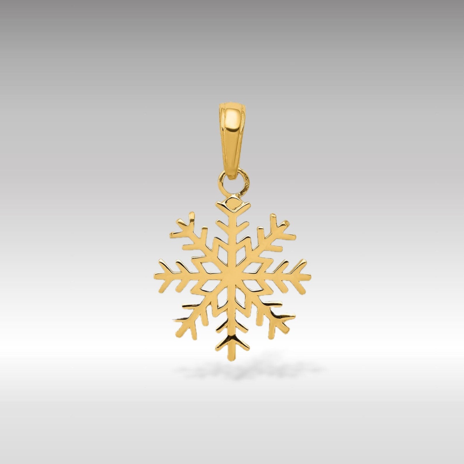 Yellow Gold Intricate Snowflake Charm Model-C3062 - Charlie & Co. Jewelry