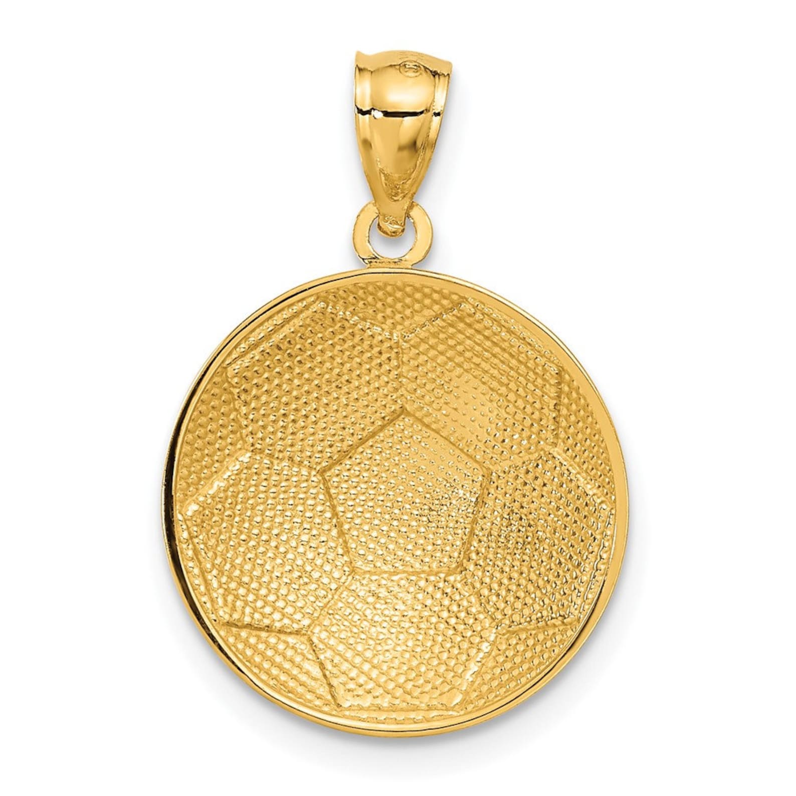 Gold Large Soccer Ball Pendant Model-C3580 - Charlie & Co. Jewelry