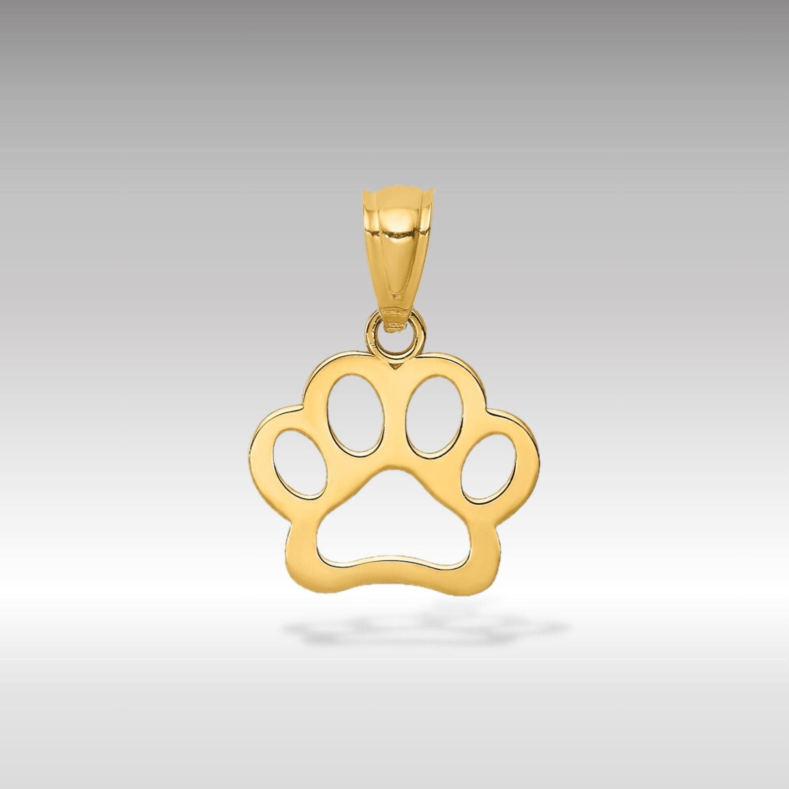 Gold Dog Paw Pendant - Charlie & Co. Jewelry