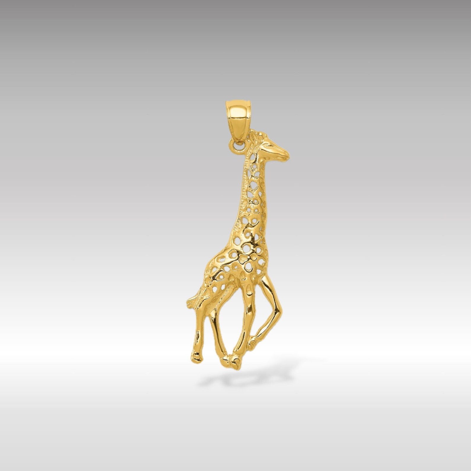 Gold Giraffe Pendant Model-C3530 - Charlie & Co. Jewelry