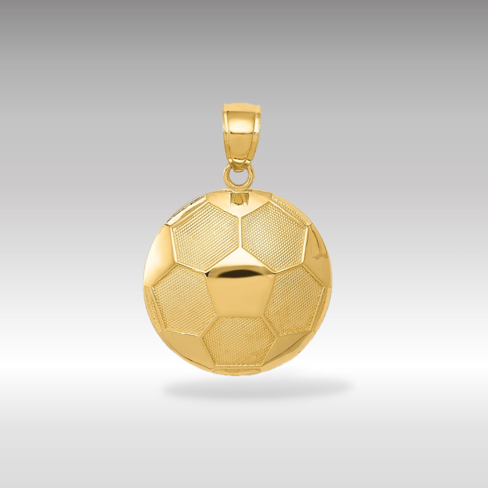 Gold Large Soccer Ball Pendant Model-C3580 - Charlie & Co. Jewelry