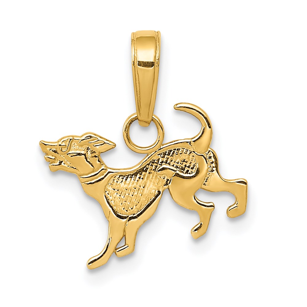 14k Dog Pendant - Model K3424