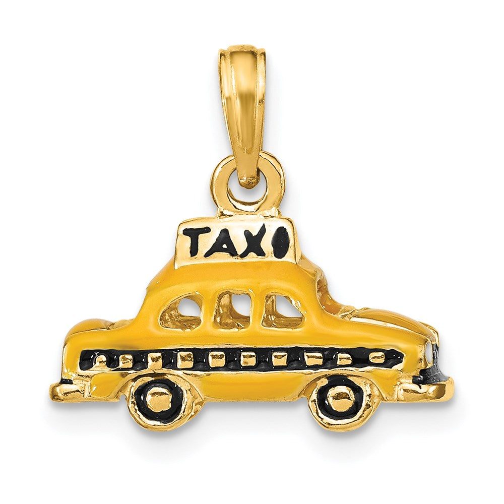14k 3d Enameled Taxi Pendant - Model K4923 - Charlie & Co. Jewelry